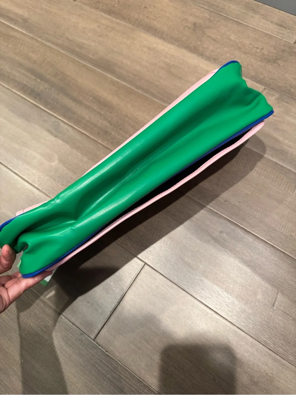 kate spade Pink Cosmetic Case with Blue & Green Trim